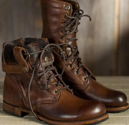 Lara Women's Boots | Foldable Ankle Design, Lace-Up Style 2