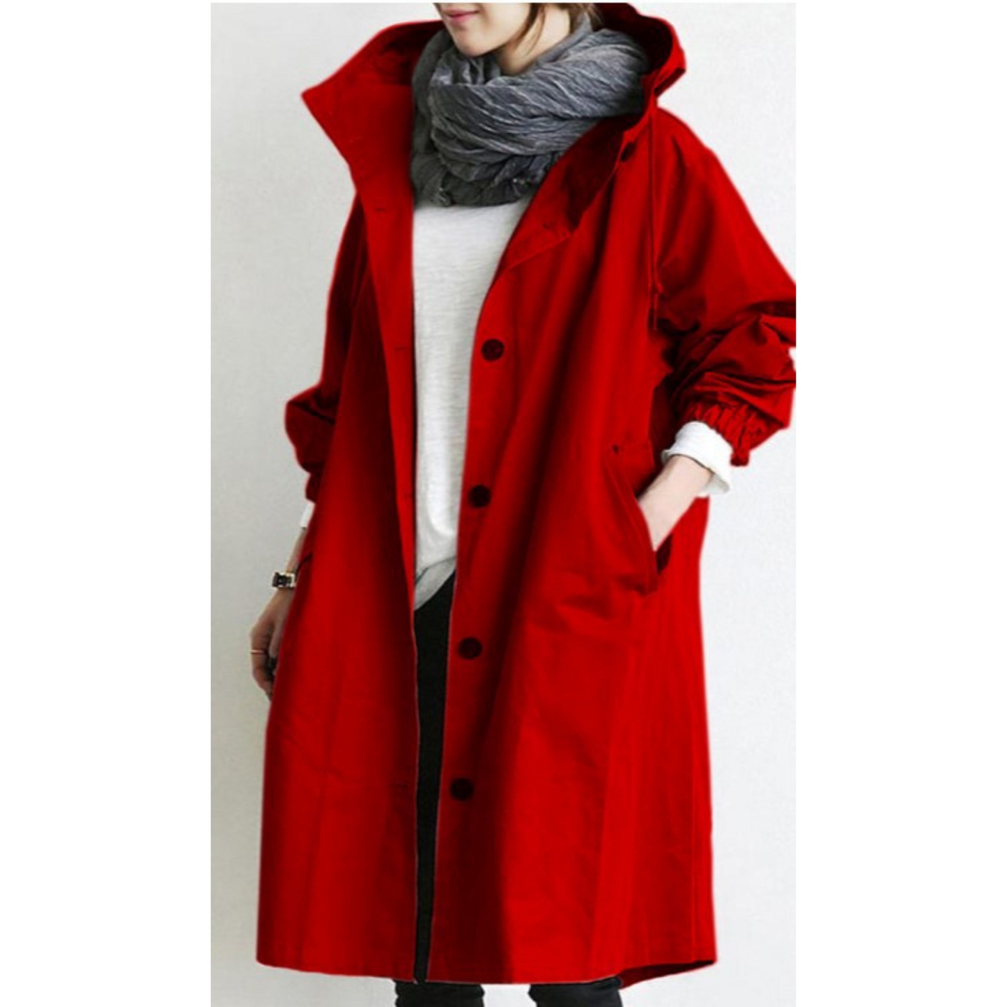 Lara Women's Long Trench Coat | Wind-Resistant, Stylish 4