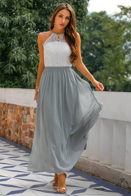 Lara Women's Maxi Dress | Elegant Halter Neck Design 0