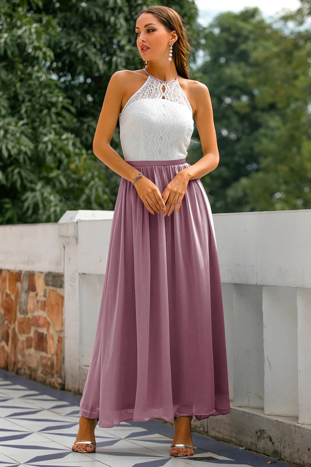 Lara Women's Maxi Dress | Elegant Halter Neck Design 10