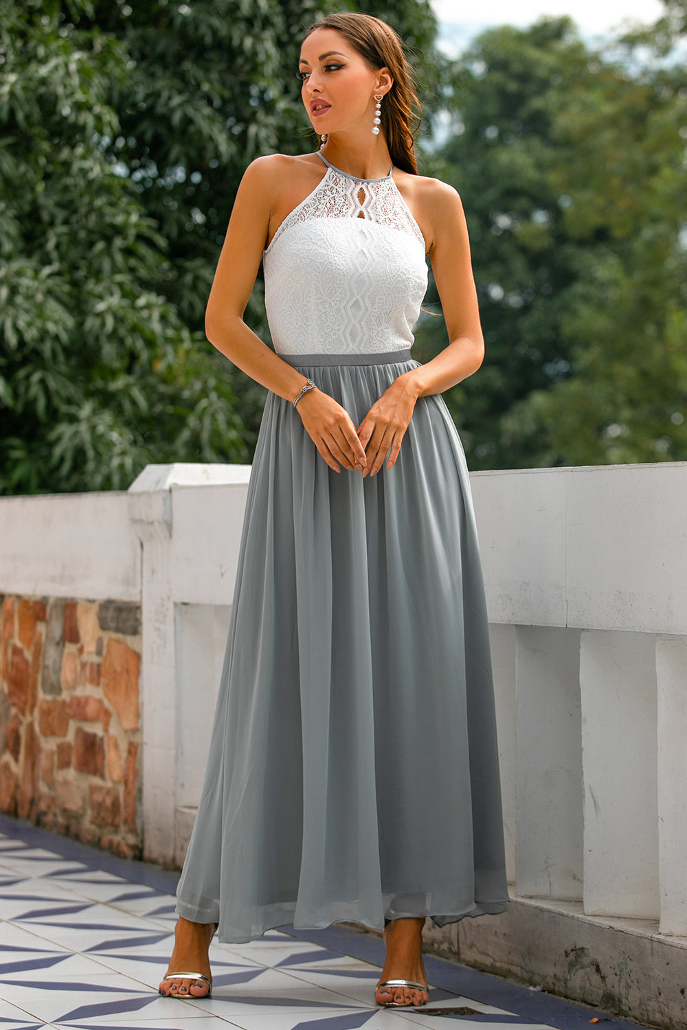 Lara Women's Maxi Dress | Elegant Halter Neck Design 5