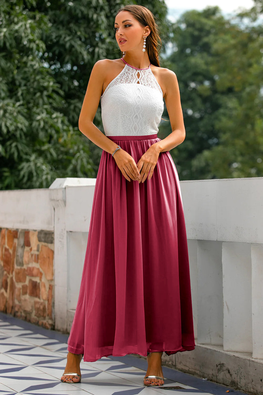 Lara Women's Maxi Dress | Elegant Halter Neck Design 6