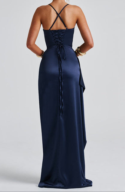 Lara Women's Maxi Dress | Elegant Strappy High Slit Design for Summer Events 3