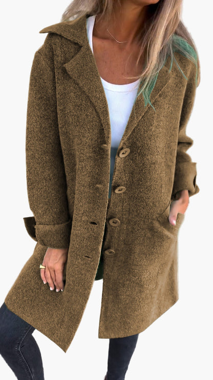 Lara Women's Oversized Trench Coat | Cozy Fabric, Warmth & Style 7