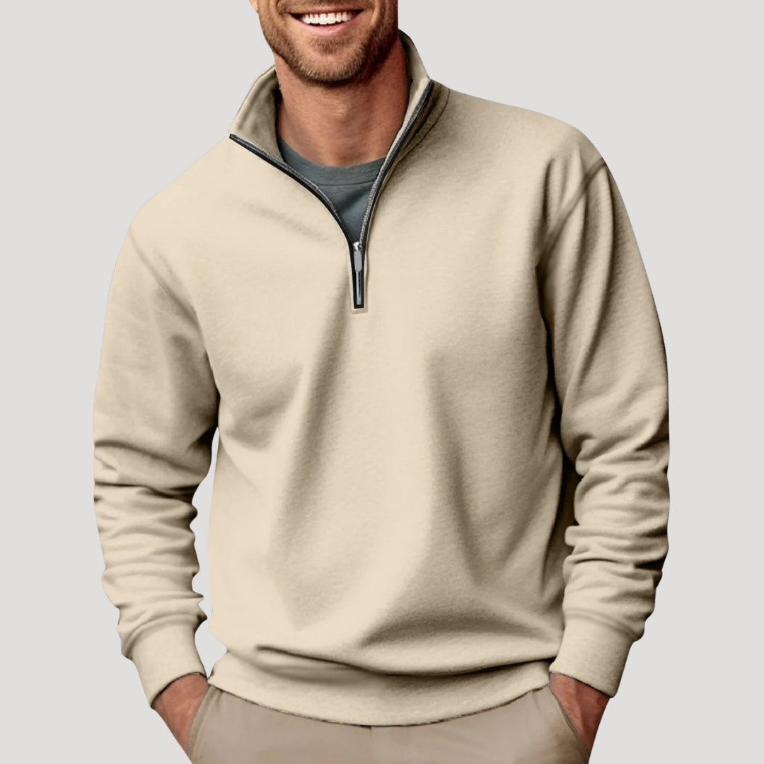 Liam Men's Quarter Zip Sweatshirt | Comfortable Fit, Minimalist Design 1