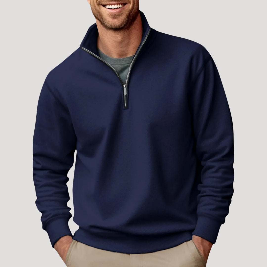 Liam Men's Quarter Zip Sweatshirt | Comfortable Fit, Minimalist Design 2