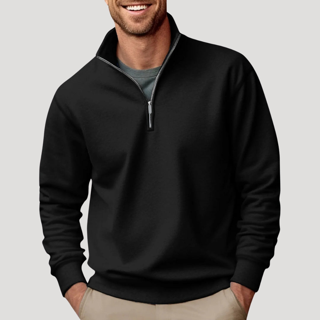 Liam Men's Quarter Zip Sweatshirt | Comfortable Fit, Minimalist Design 4