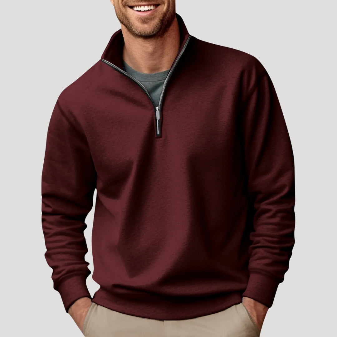 Liam Men's Quarter Zip Sweatshirt | Comfortable Fit, Minimalist Design 6