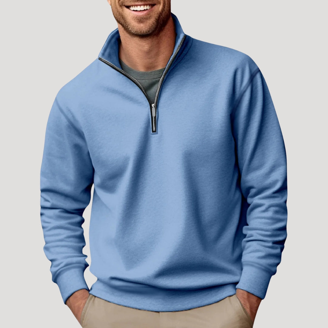 Liam Men's Quarter Zip Sweatshirt | Comfortable Fit, Minimalist Design 7