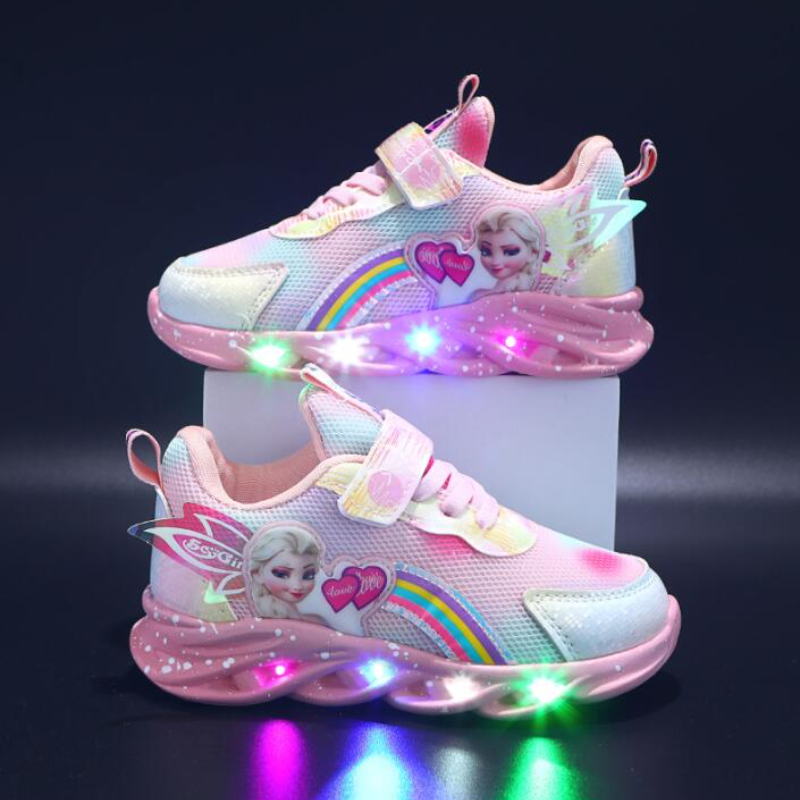 Lina Girls' Luminous Sneakers | LED Light-Up Design 0