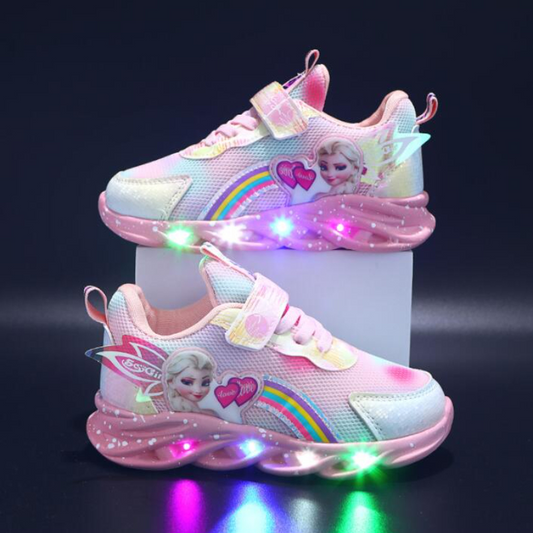 Lina Girls' Luminous Sneakers | LED Light-Up Design 0