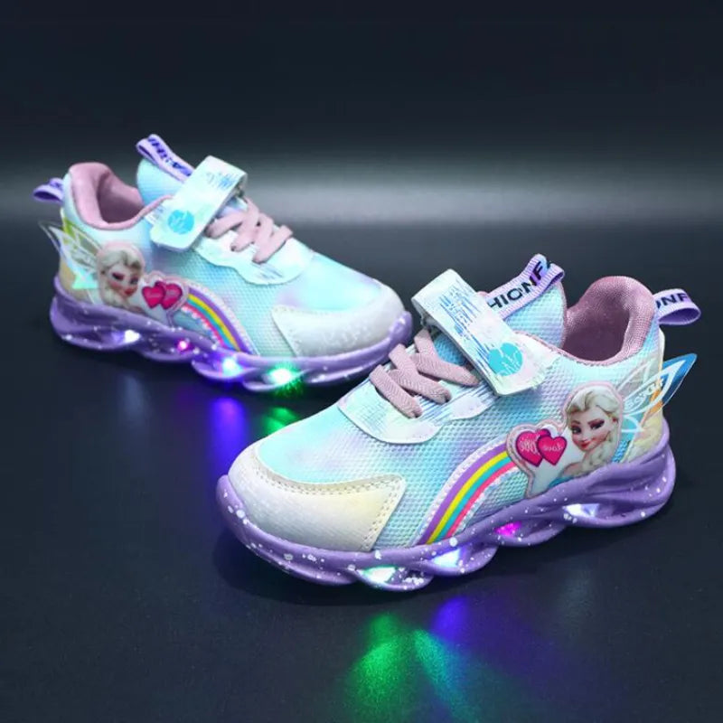 Lina Girls' Luminous Sneakers | LED Light-Up Design 2
