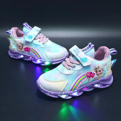 Lina Girls' Luminous Sneakers | LED Light-Up Design 2