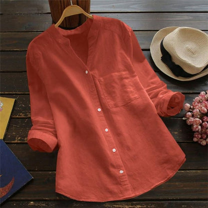 Lina Women's Blouse | Airy Fabric, 3/4 Sleeves, Summer Top 0