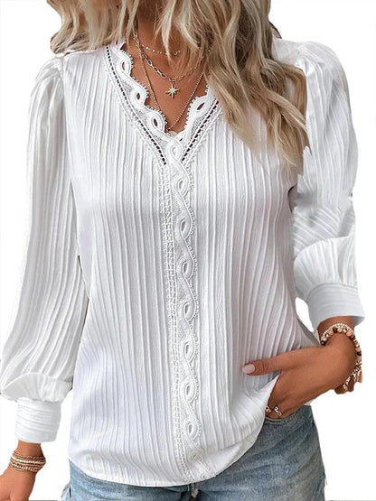 Lina Women's Blouse | Modern V-Neck, Versatile Style 6