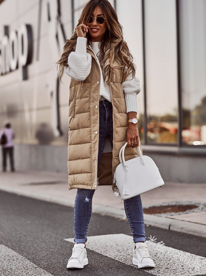 Lina Women's Long Vest | Stylish Winter Layering 4