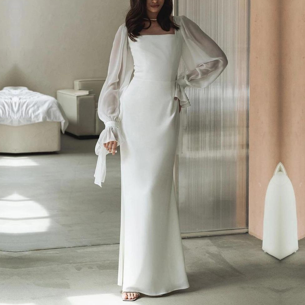 Lina Women's Maxi Dress | Elegant Long Sleeve, Timeless Style for Formal Events 1