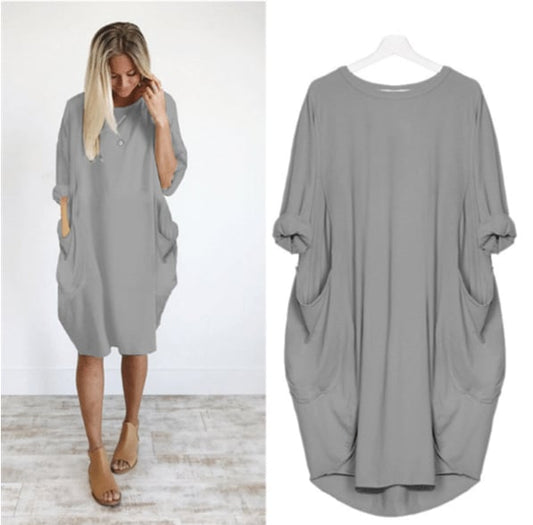 Lina Women's Midi Dress | Relaxed Fit, Casual Chic 1
