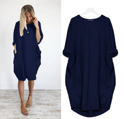 Lina Women's Midi Dress | Relaxed Fit, Casual Chic 3