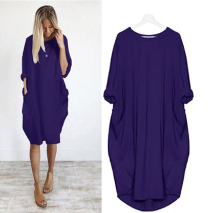 Lina Women's Midi Dress | Relaxed Fit, Casual Chic 4
