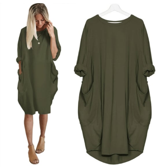 Lina Women's Midi Dress | Relaxed Fit, Casual Chic 5