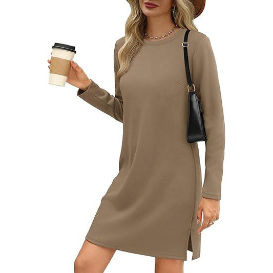 Lina Women's Sweater Dress | Cozy Long Sleeve, Versatile Mini 0