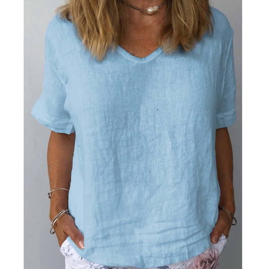 Lina Women's V-Neck Top | Effortless Style 0