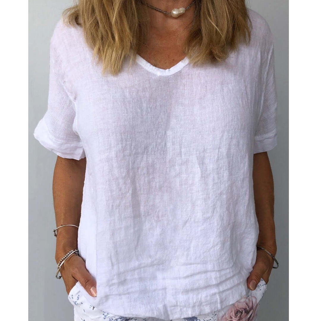 Lina Women's V-Neck Top | Effortless Style 1