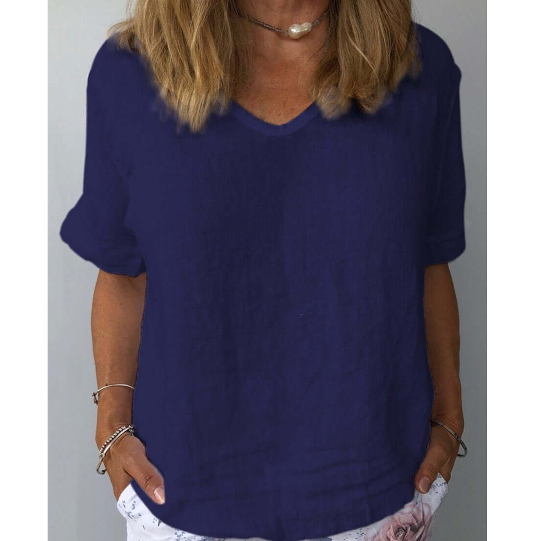 Lina Women's V-Neck Top | Effortless Style 3
