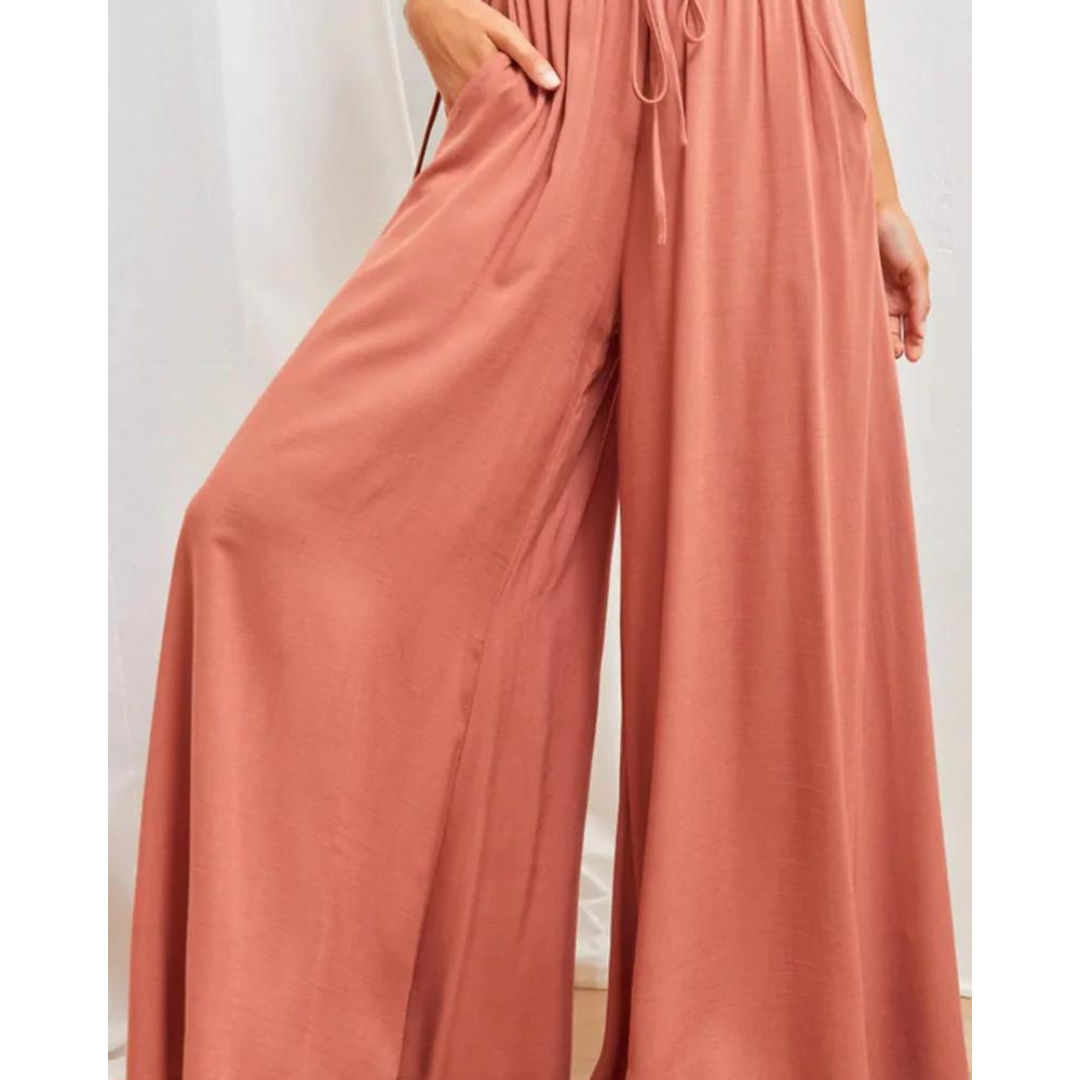 Lina Women's Wide Leg Trousers | High-Waisted, Chic Palazzo Style 3