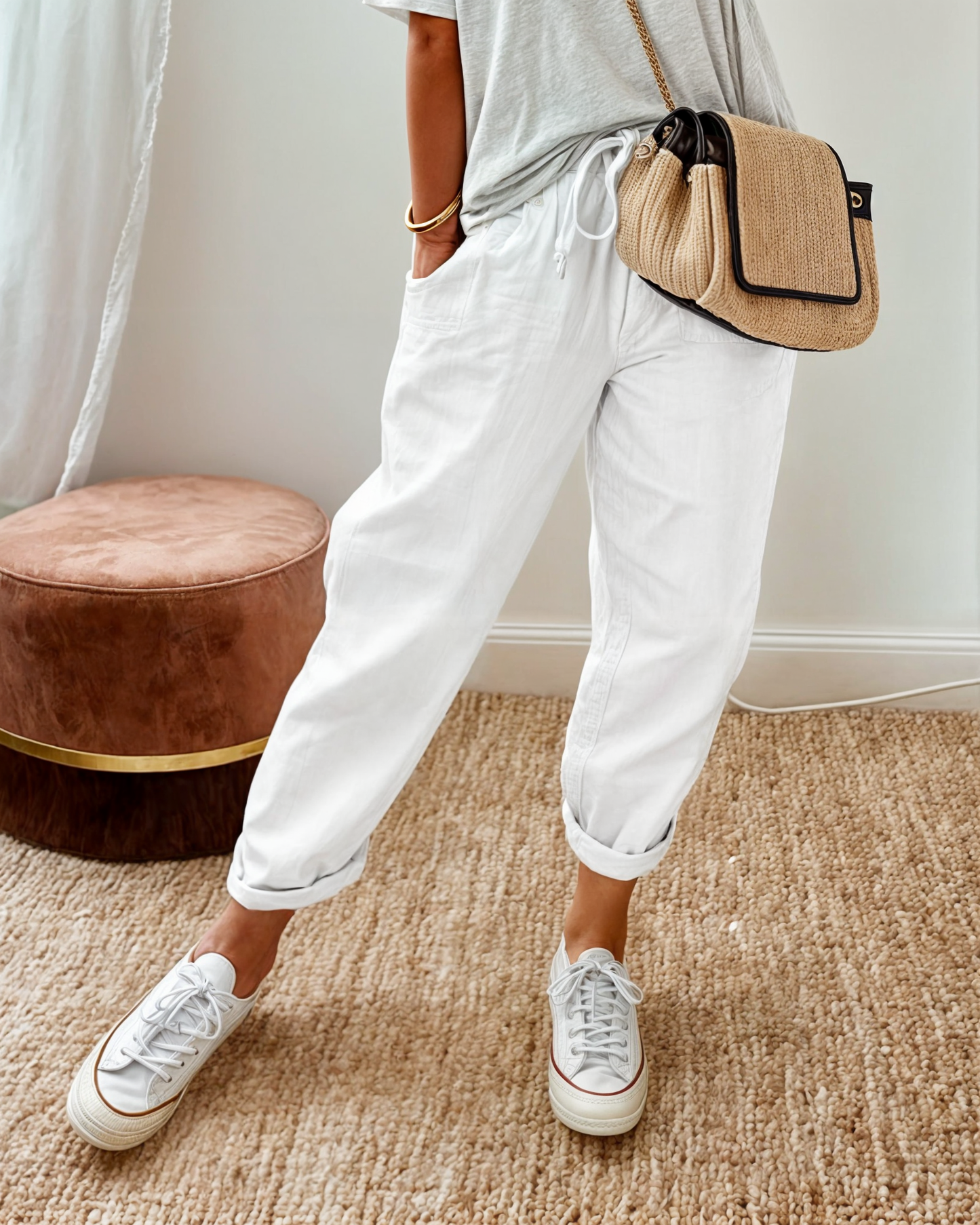 Lina Women's Wide Leg Trousers | Linen Blend, Comfortable Fit 2