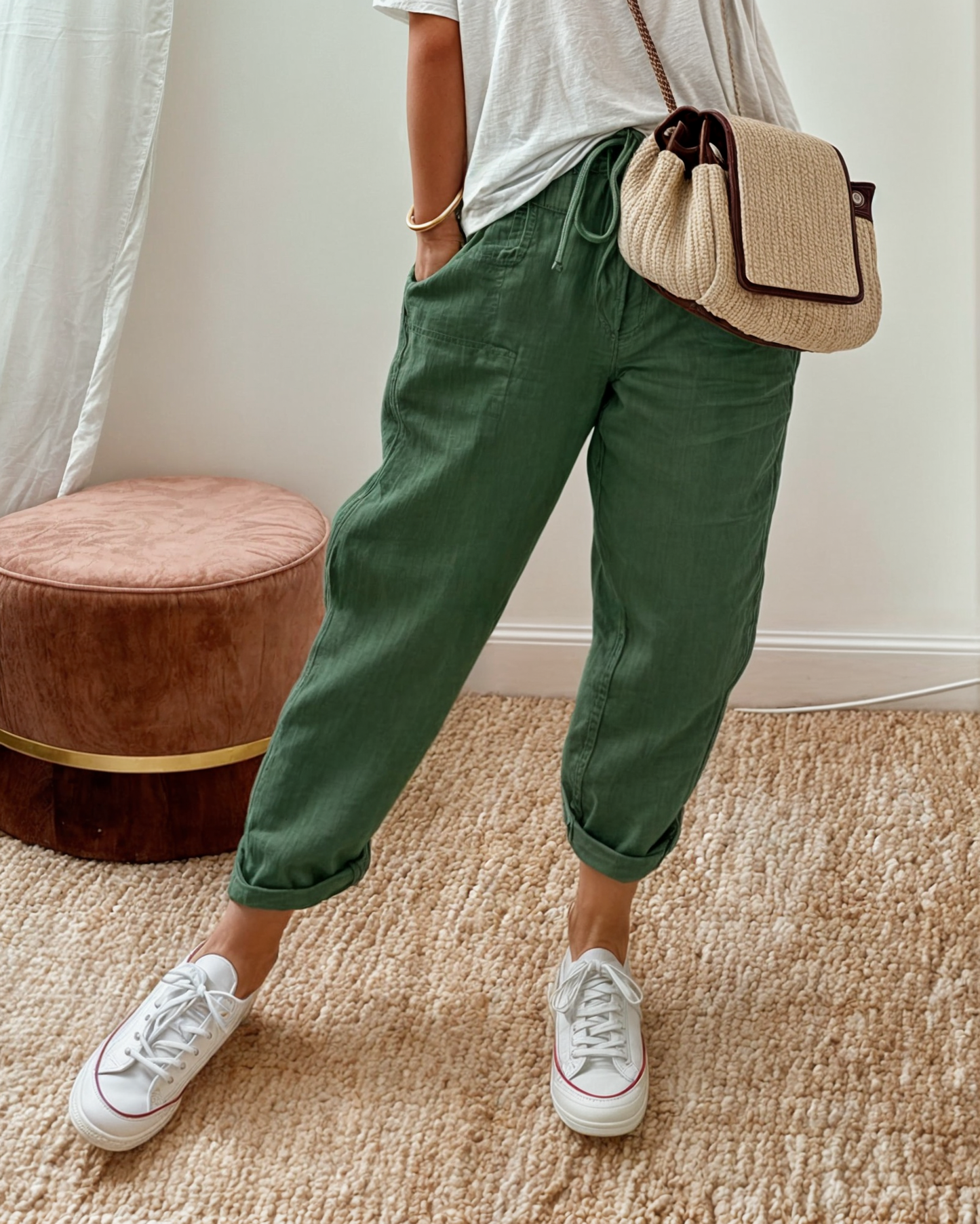 Lina Women's Wide Leg Trousers | Linen Blend, Comfortable Fit 3