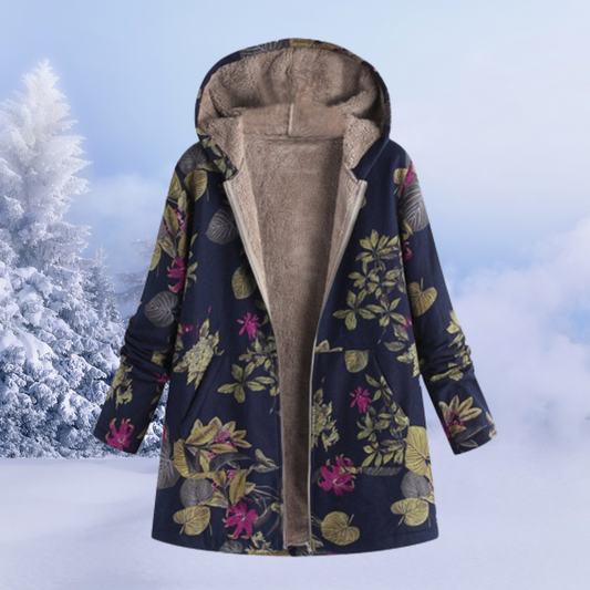 Lina Women's Winter Jacket | Floral Pattern, Cozy 0