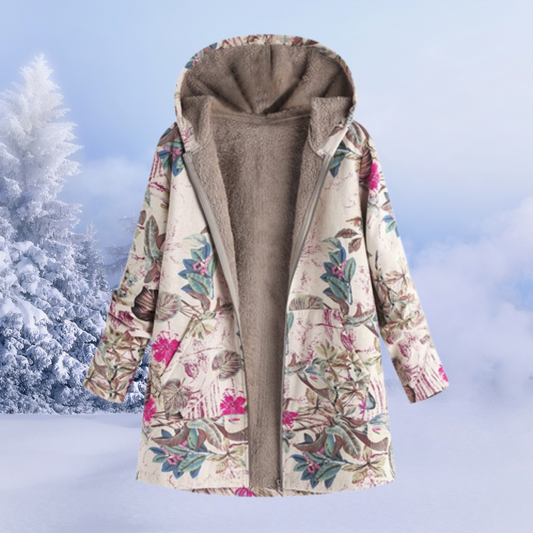 Lina Women's Winter Jacket | Floral Pattern, Cozy 1