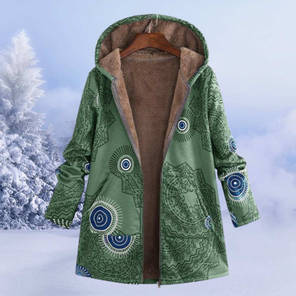 Lina Women's Winter Jacket | Floral Pattern, Cozy 5