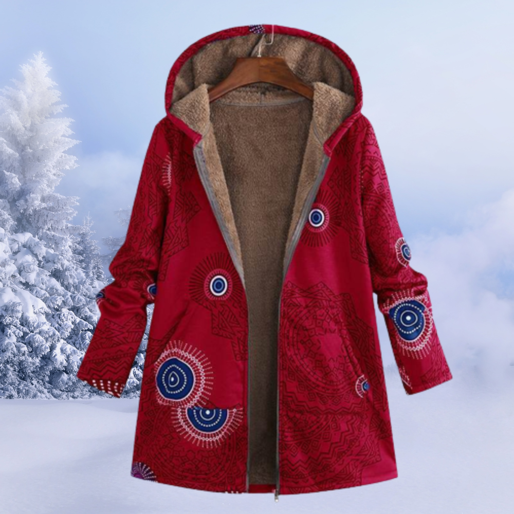 Lina Women's Winter Jacket | Floral Pattern, Cozy 7