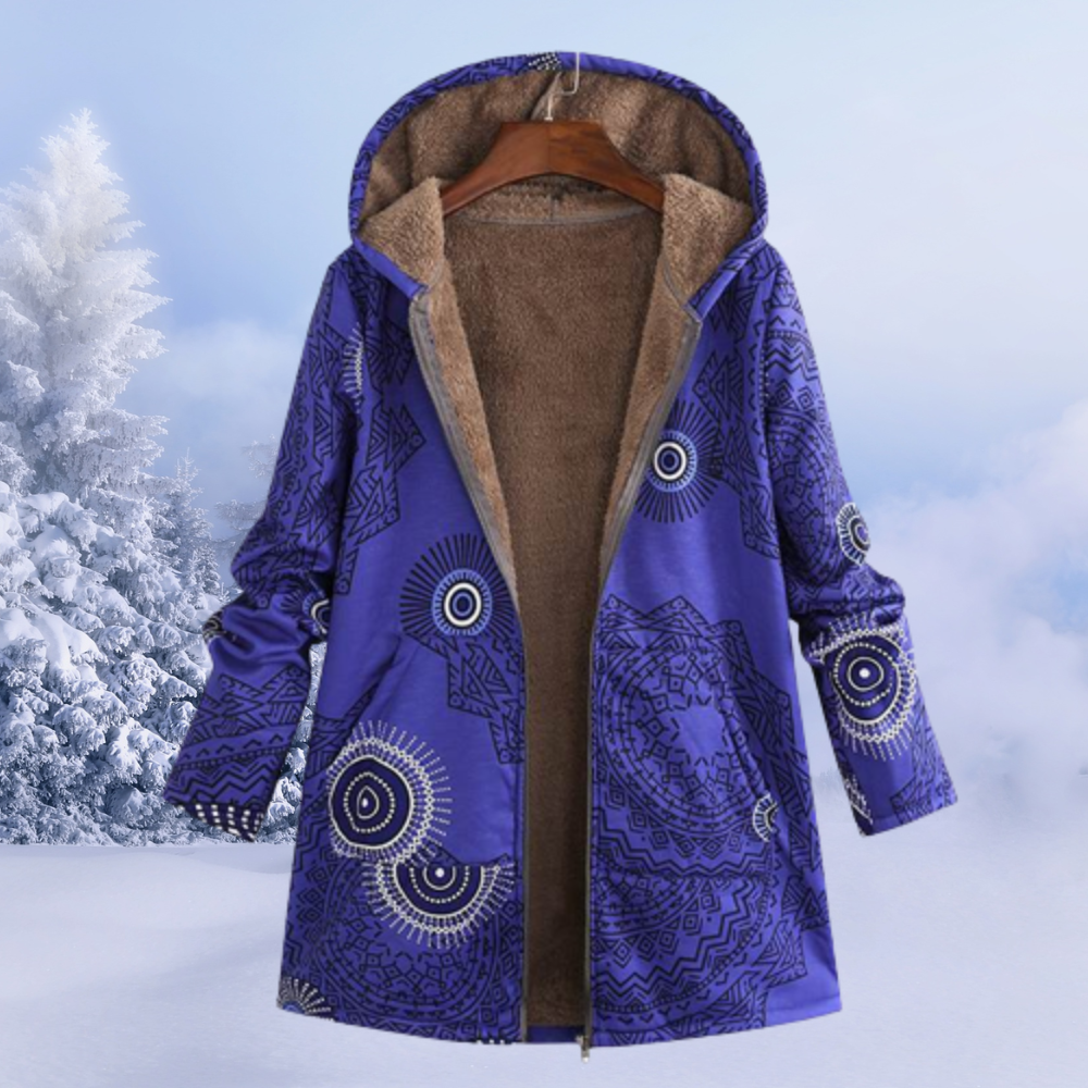 Lina Women's Winter Jacket | Floral Pattern, Cozy 8