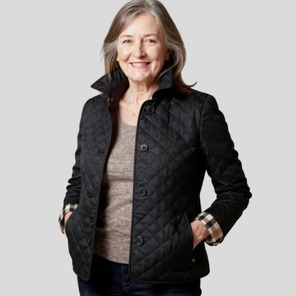 Liora Women's Coat | Lightweight Quilted Design, Elegant Collar 2