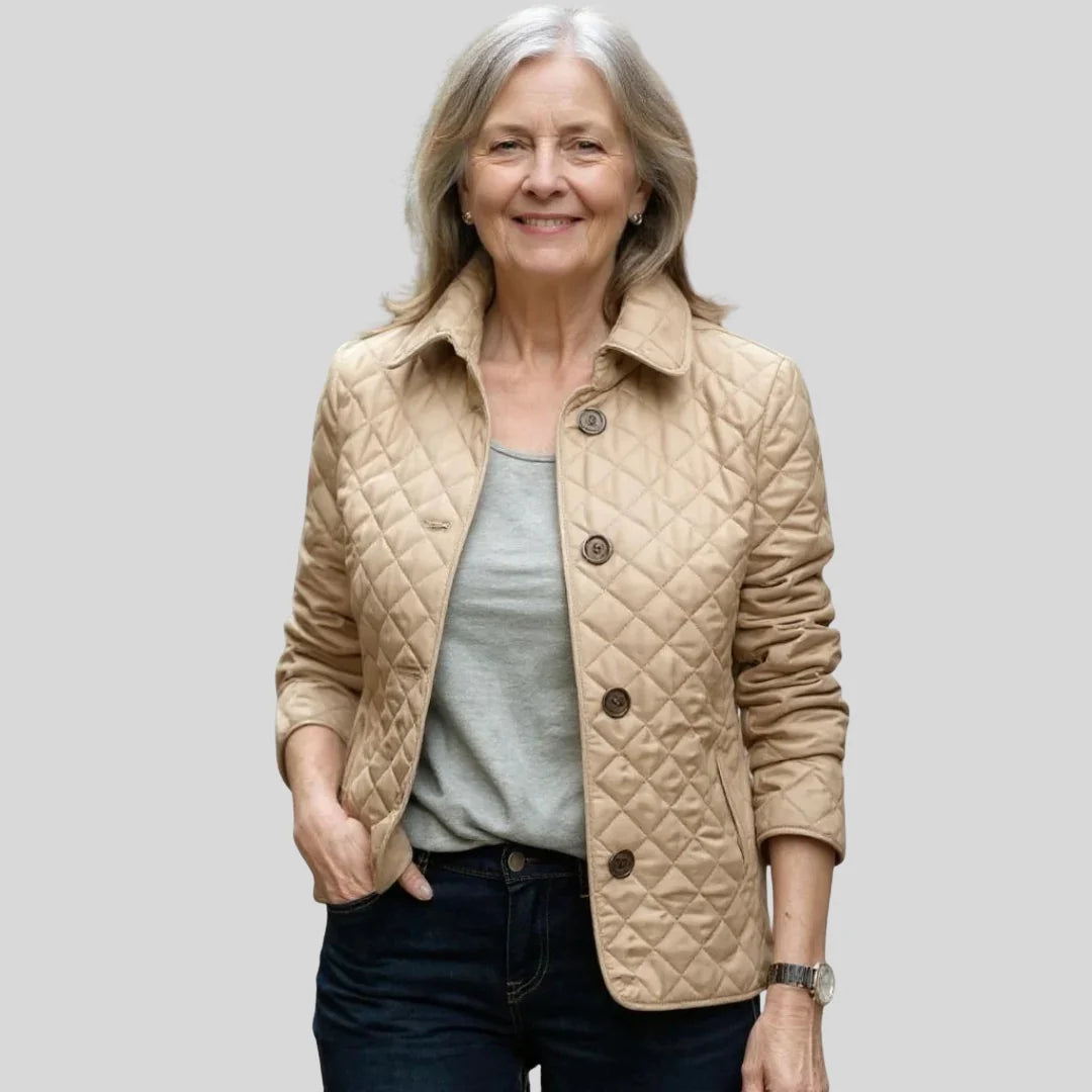 Liora Women's Coat | Lightweight Quilted Design, Elegant Collar 3