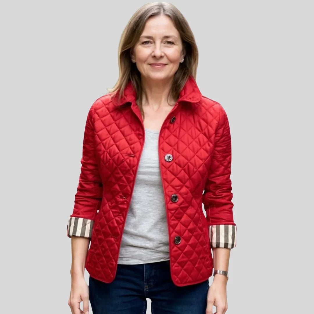 Liora Women's Coat | Lightweight Quilted Design, Elegant Collar 4