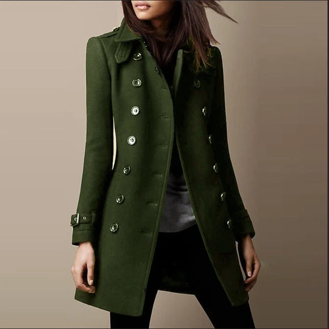 Liora Women's Coat | Tailored Fit, Double-Breasted Classic Design 1