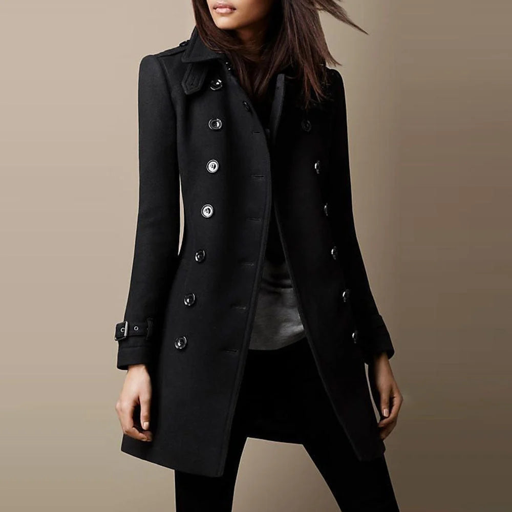 Liora Women's Coat | Tailored Fit, Double-Breasted Classic Design 2