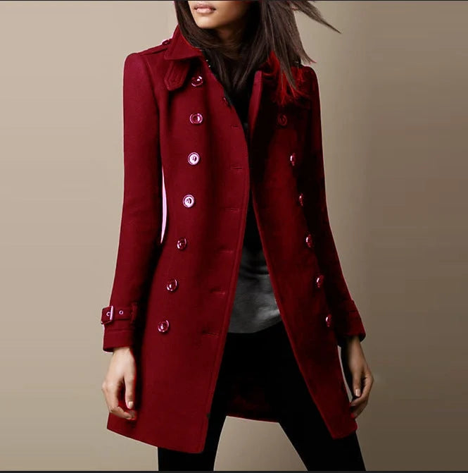 Liora Women's Coat | Tailored Fit, Double-Breasted Classic Design 3