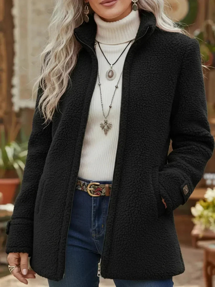Liora Women's Jacket | Soft Lambswool-Look, Relaxed Fit 3