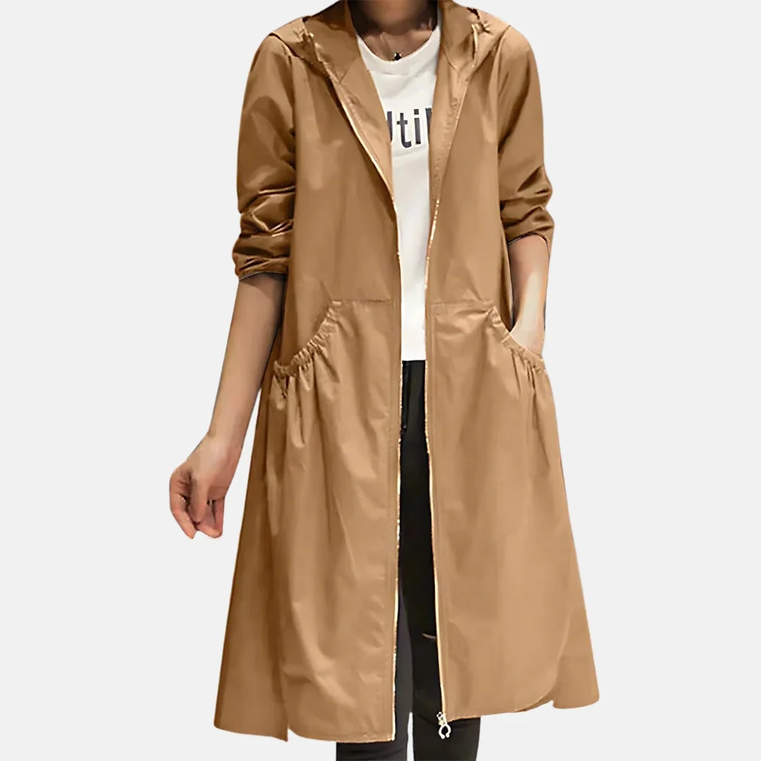 Liora Women's Raincoat | Lightweight Waterproof Hooded Design 1
