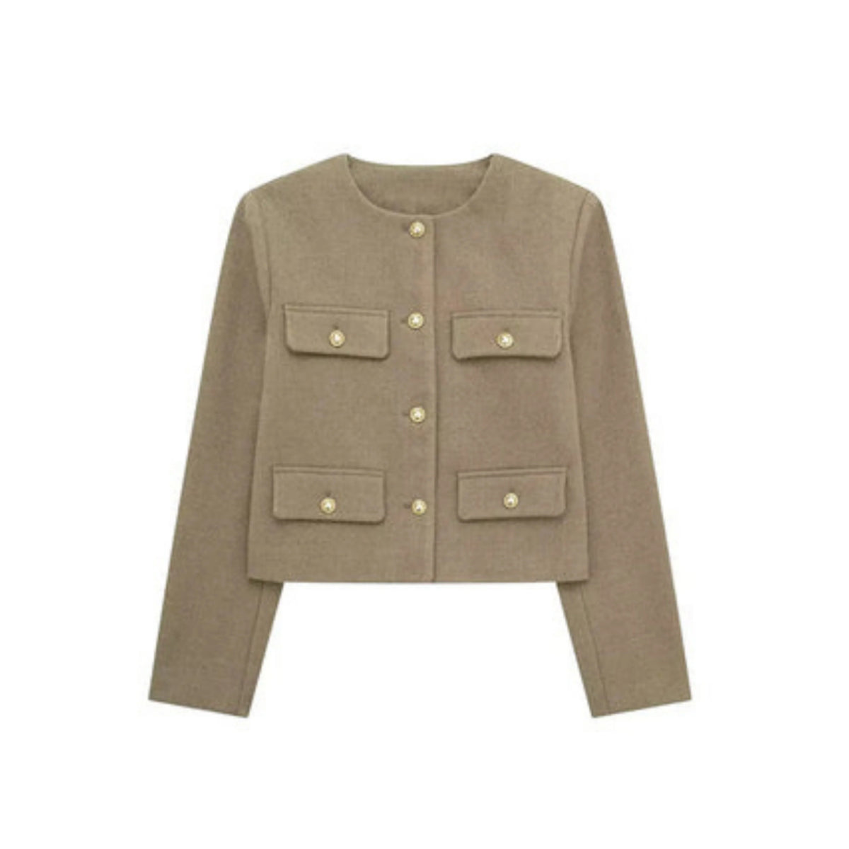 Liora Women's Short Jacket | Structured Silhouette, Decorative Buttons 0