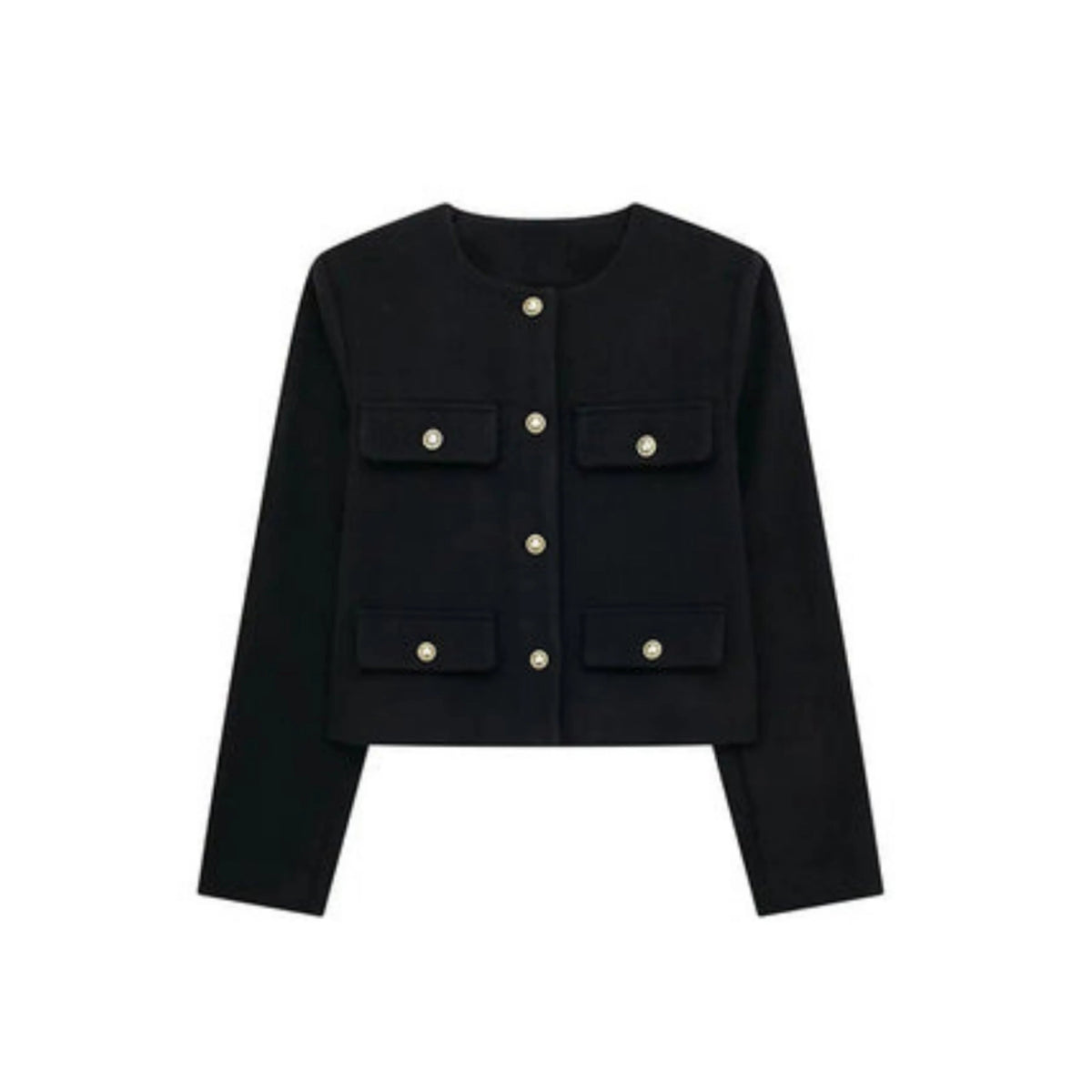 Liora Women's Short Jacket | Structured Silhouette, Decorative Buttons 2