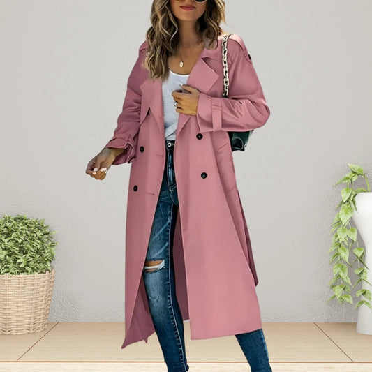 Liora Women's Trench Coat | Double-Breasted, Polyester 0