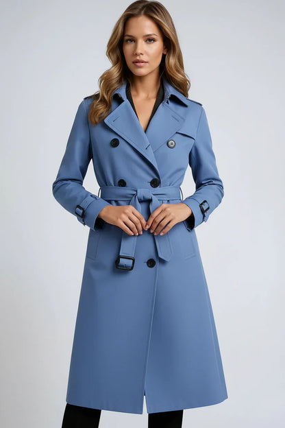 Liora Women's Trench Coat | Long Tailored Fit, Double Button Closure 3