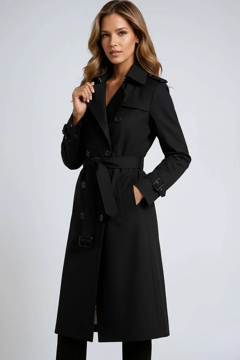 Liora Women's Trench Coat | Long Tailored Fit, Double Button Closure 4